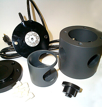 Mag Drive components prior to assembly